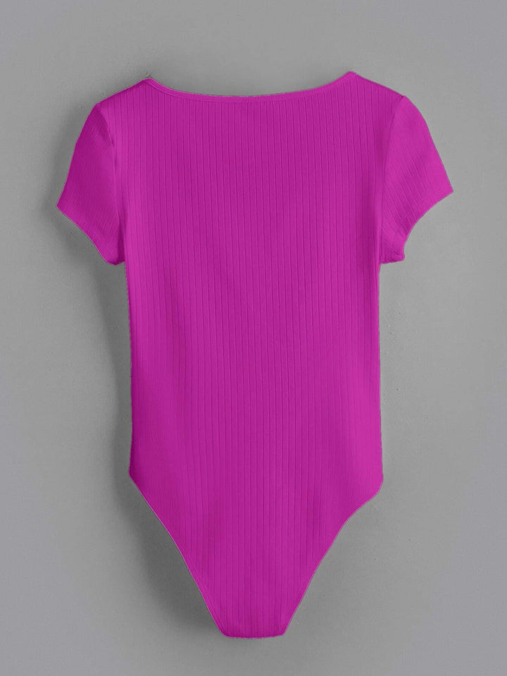 Neck Ribbed Bodysuit