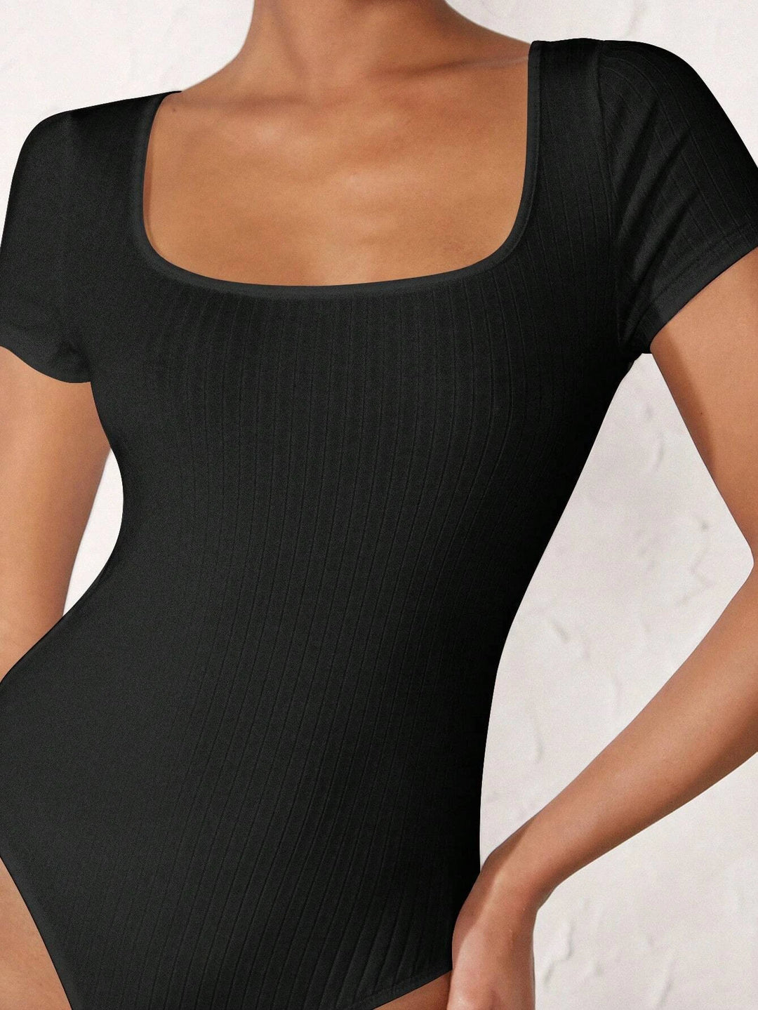 Neck Ribbed Bodysuit