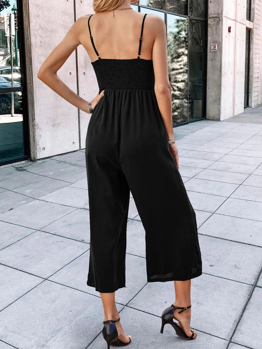 Cut Out Front Cami Jumpsuit