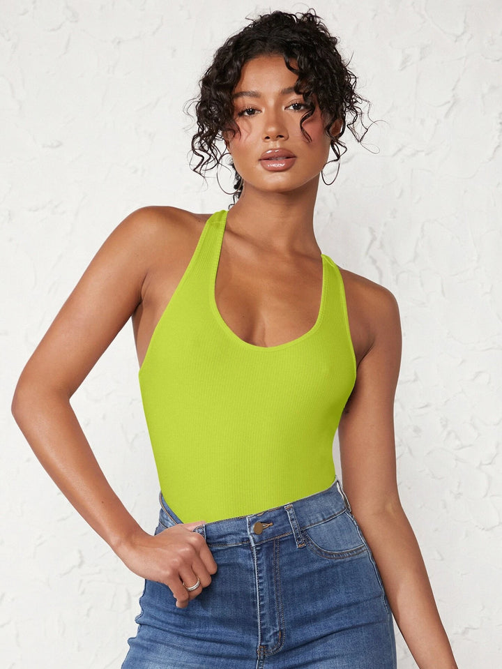 Casual Scoop Neck Bodysuit