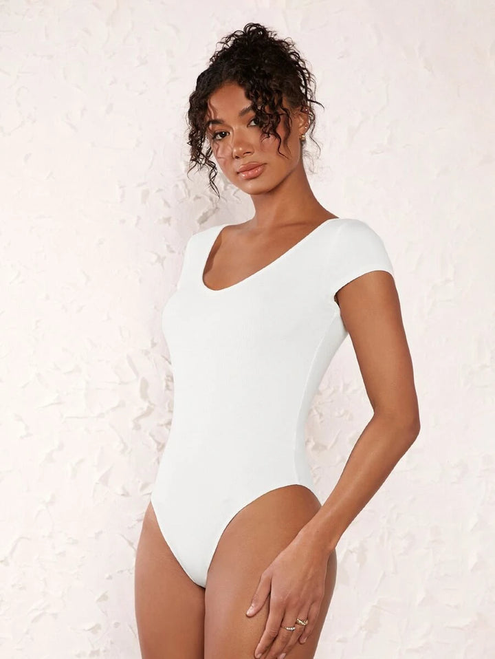 Cotton V Neck Bodysuit