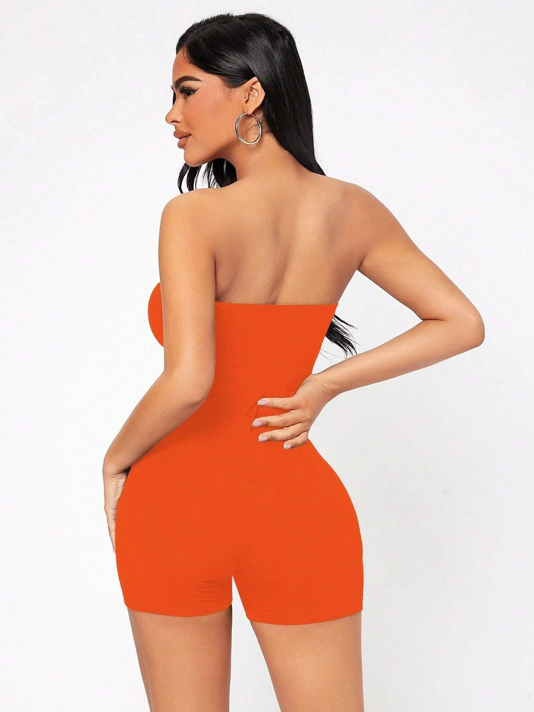 Strapless Tube Unitard Romper