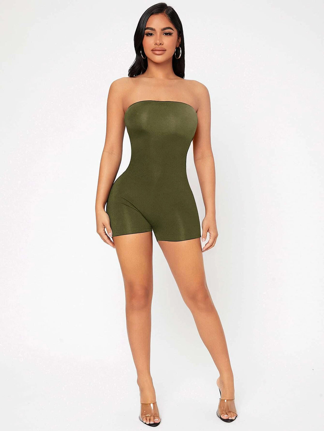 Backless Tube Unitard Romper