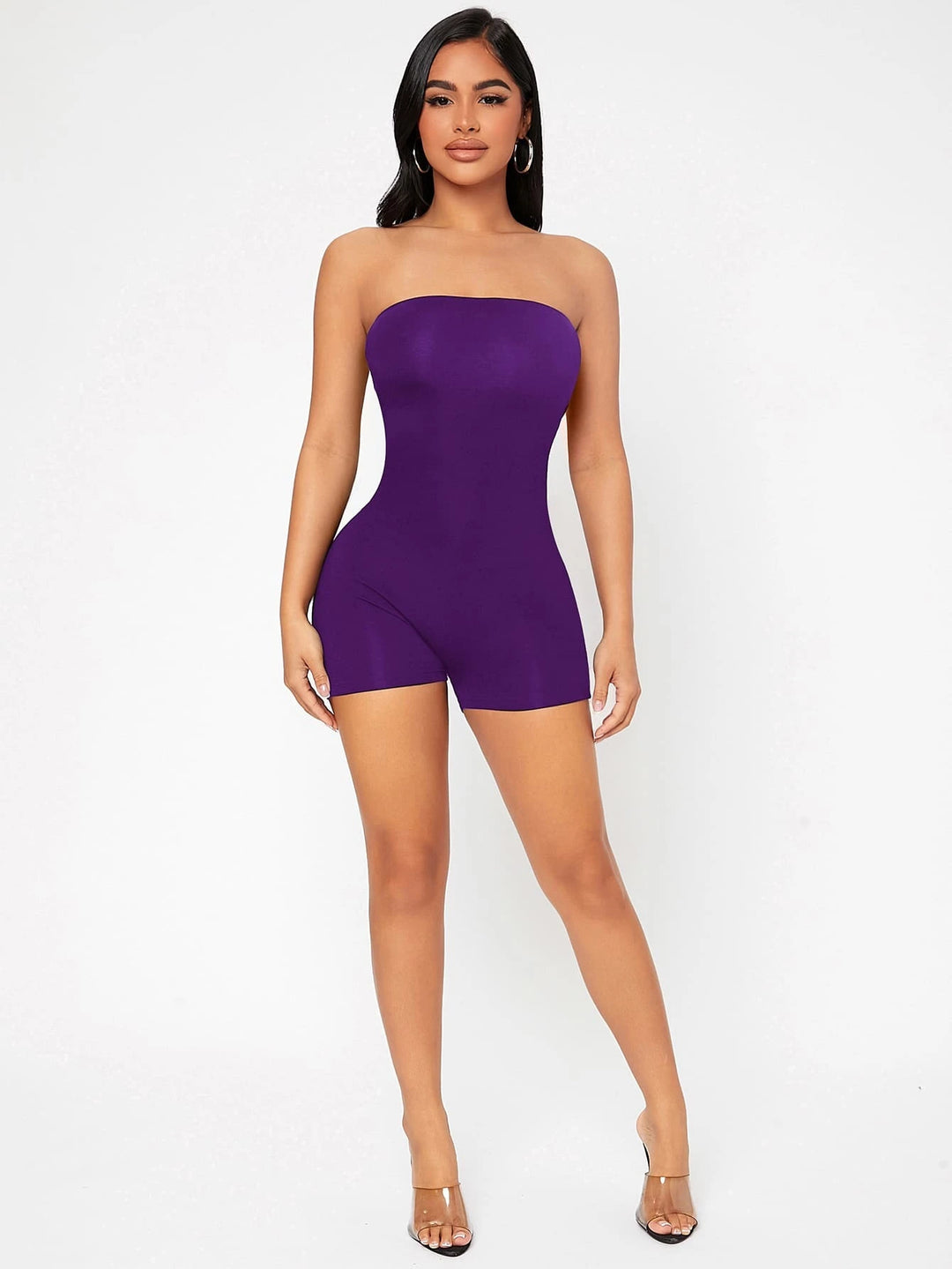 Backless Tube Unitard Romper