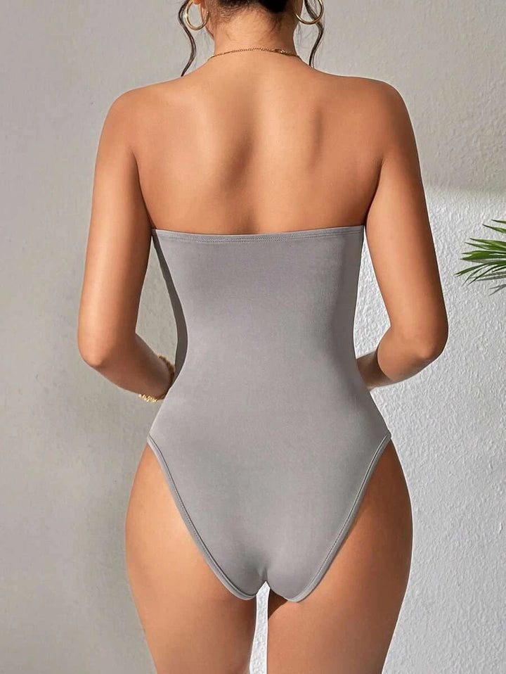 Solid Strapless Bodysuit