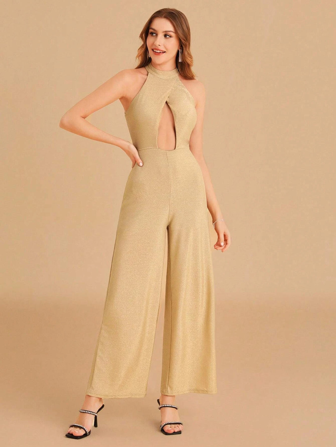 Elegant Cut Out Front Jumpsuit