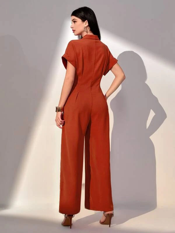 Batwing Sleeve Fold Jumpsuit