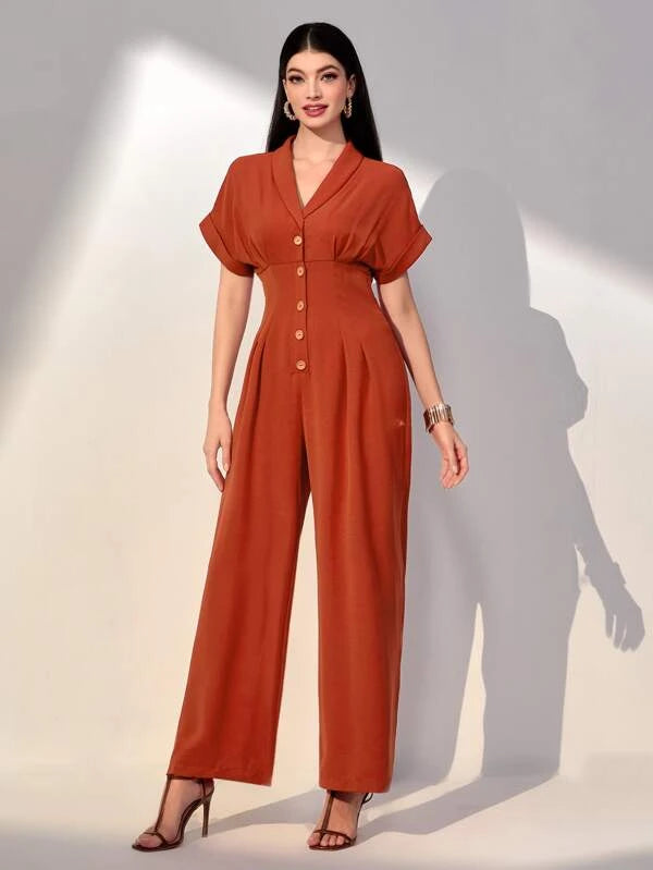 Batwing Sleeve Fold Jumpsuit